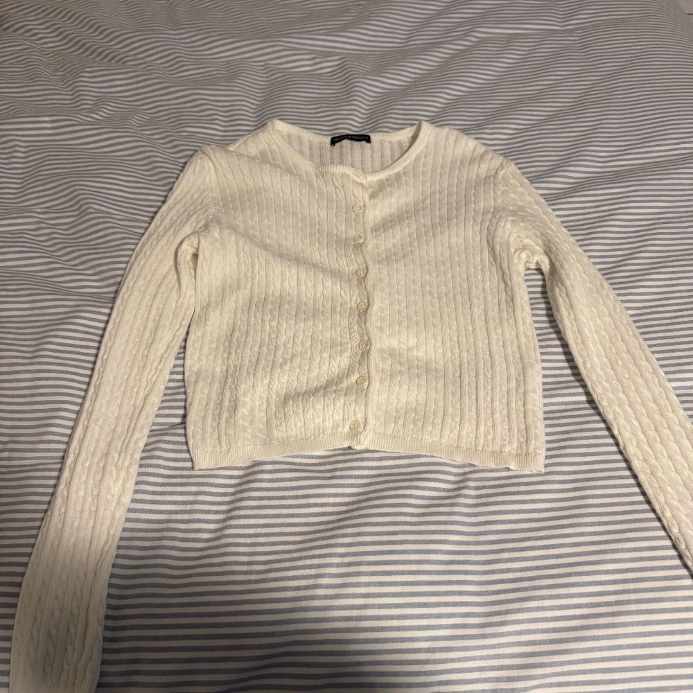 Brady Melville cableknit cardigan cream , one size, $20